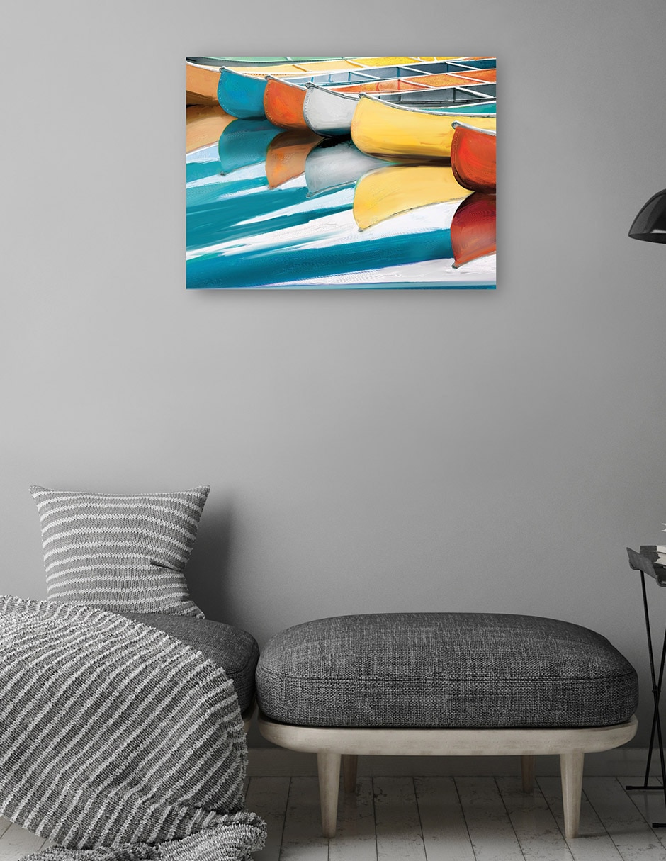 Cuadro decorativo Canoas - Impresión En Lienzo técnica mixta Navegación 6