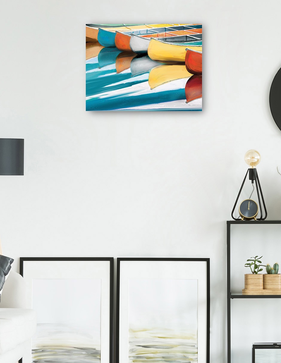 Cuadro decorativo Canoas - Impresión En Lienzo técnica mixta Navegación 7