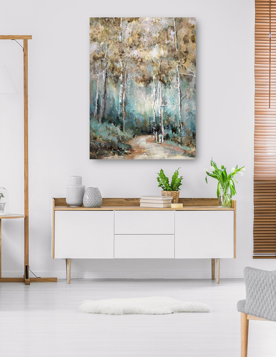 Cuadro decorativo Camino Sinuoso - Impresión En Lienzo técnica mixta Campos 4