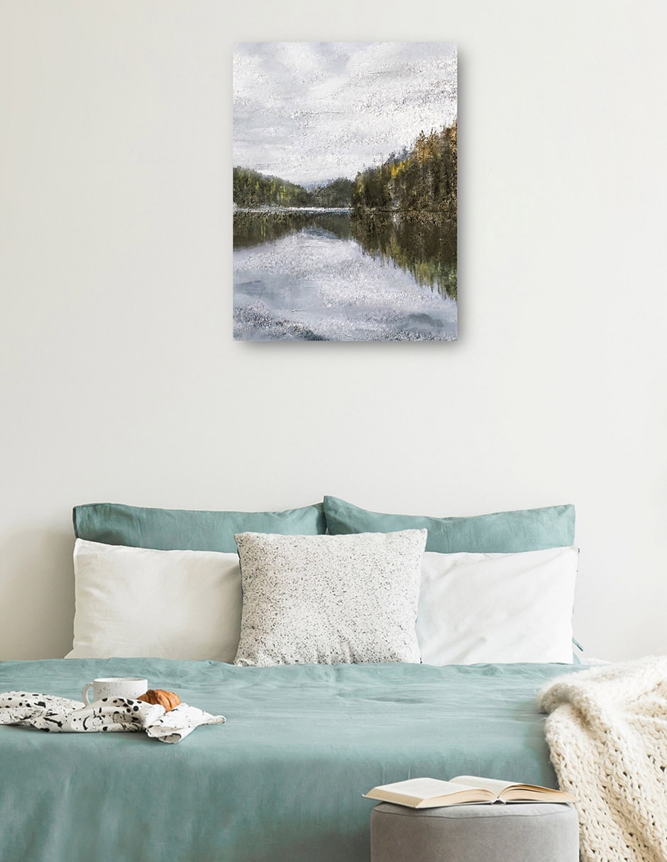 Cuadro decorativo Cielos Plateados Impresión En Lienzo técnica mixta Lagos 3