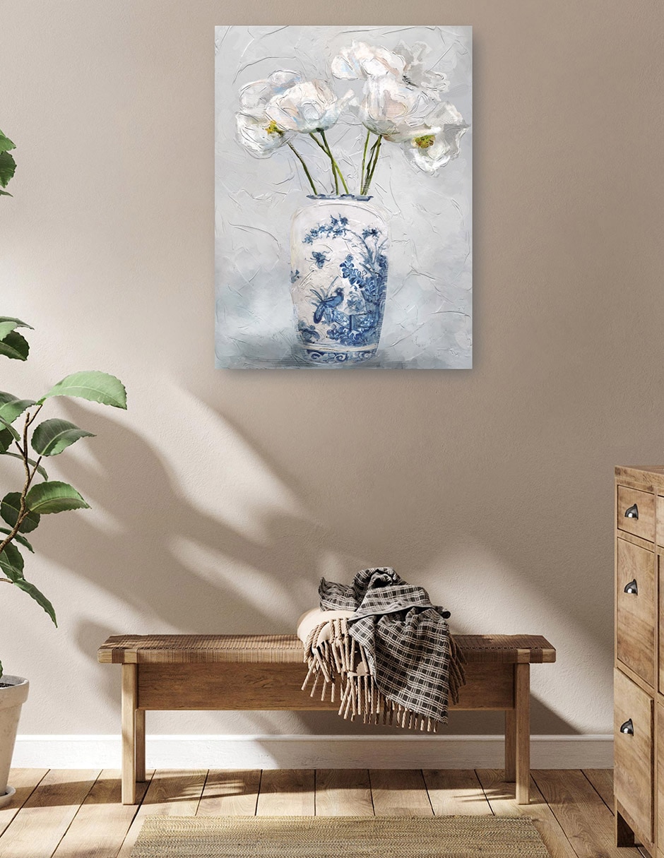 Cuadro decorativo Chinoiserie I Impresión En Lienzo técnica mixta Floreros 5