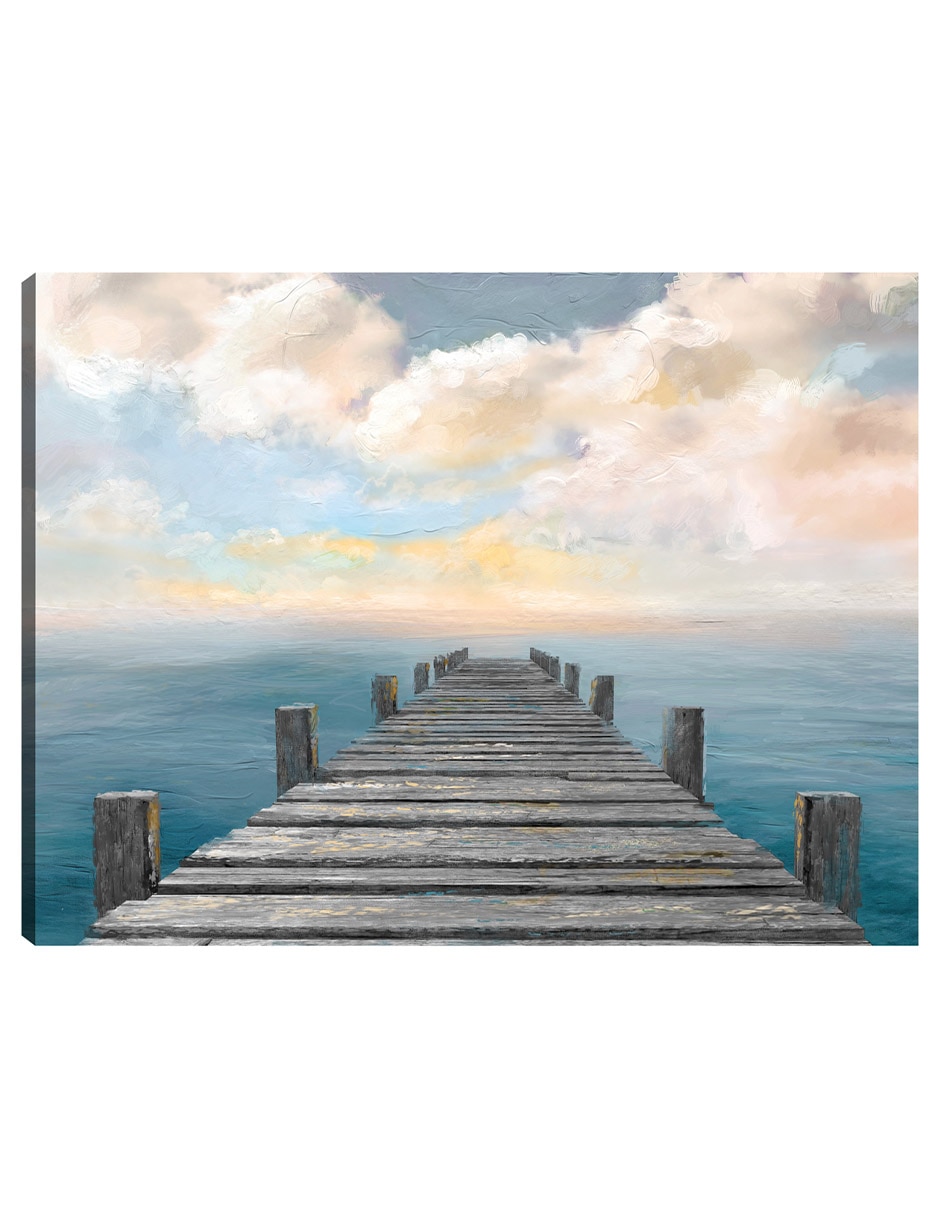 Cuadro decorativo Cielo Del Océano Impresión En Lienzo técnica mixta Muelles Cuadro decorativo Cielo Del Océano Impresión En Lienzo técnica mixta Muelles