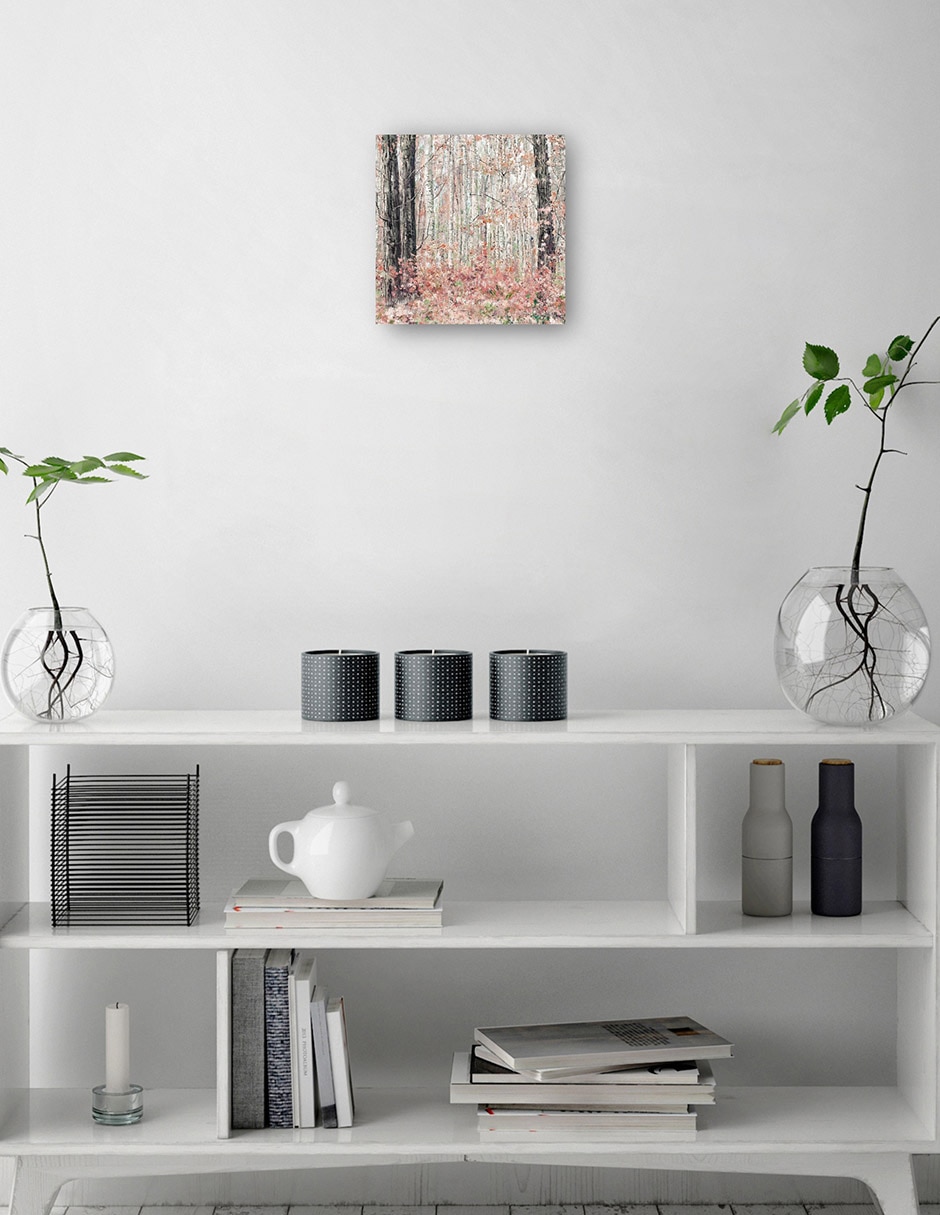 Cuadro decorativo Coral Arbolado Impresión En Lienzo técnica mixta Bosques 2
