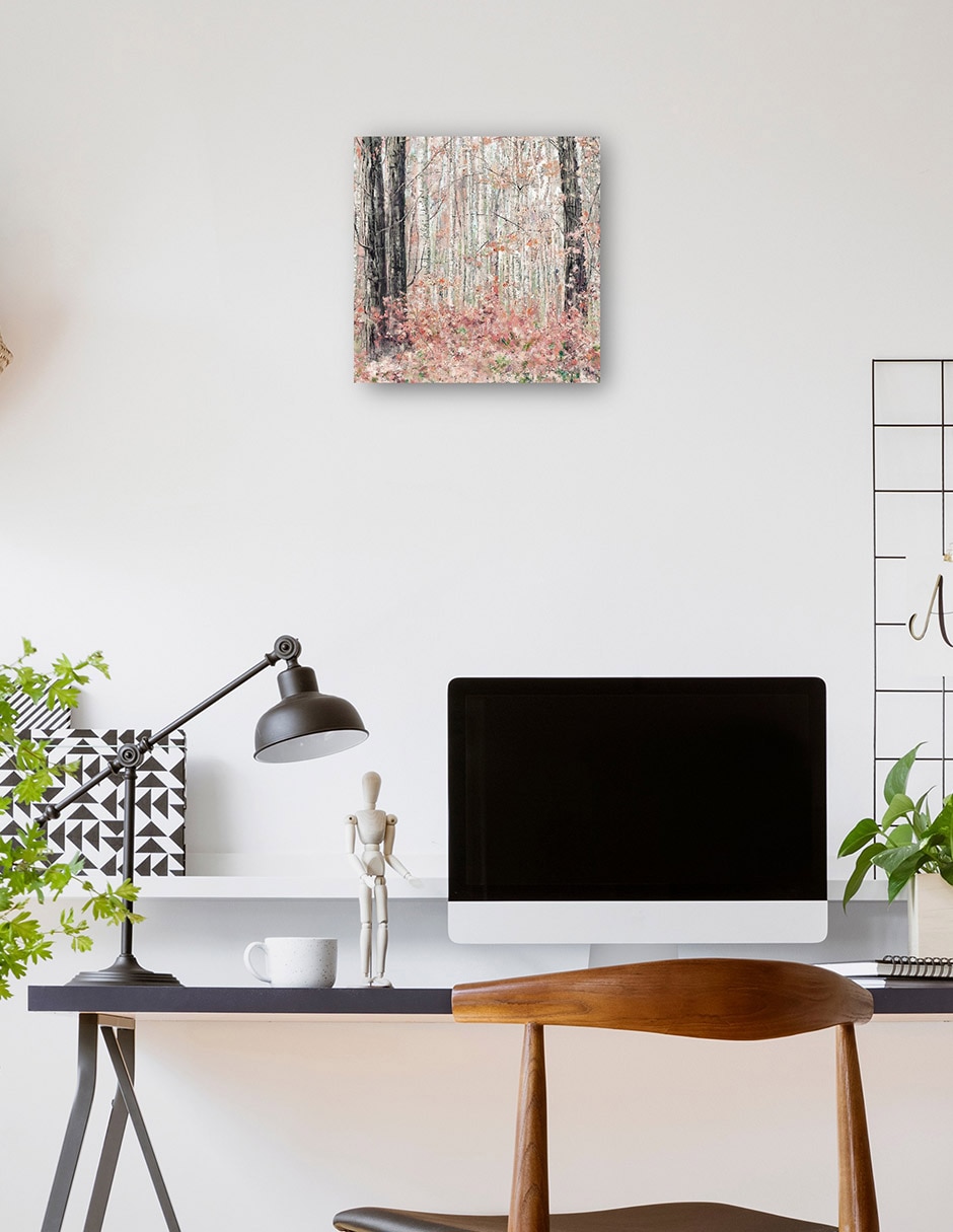 Cuadro decorativo Coral Arbolado Impresión En Lienzo técnica mixta Bosques 3