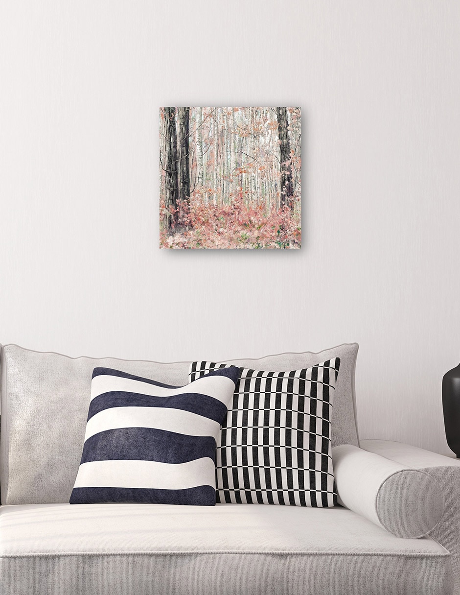 Cuadro decorativo Coral Arbolado Impresión En Lienzo técnica mixta Bosques 4