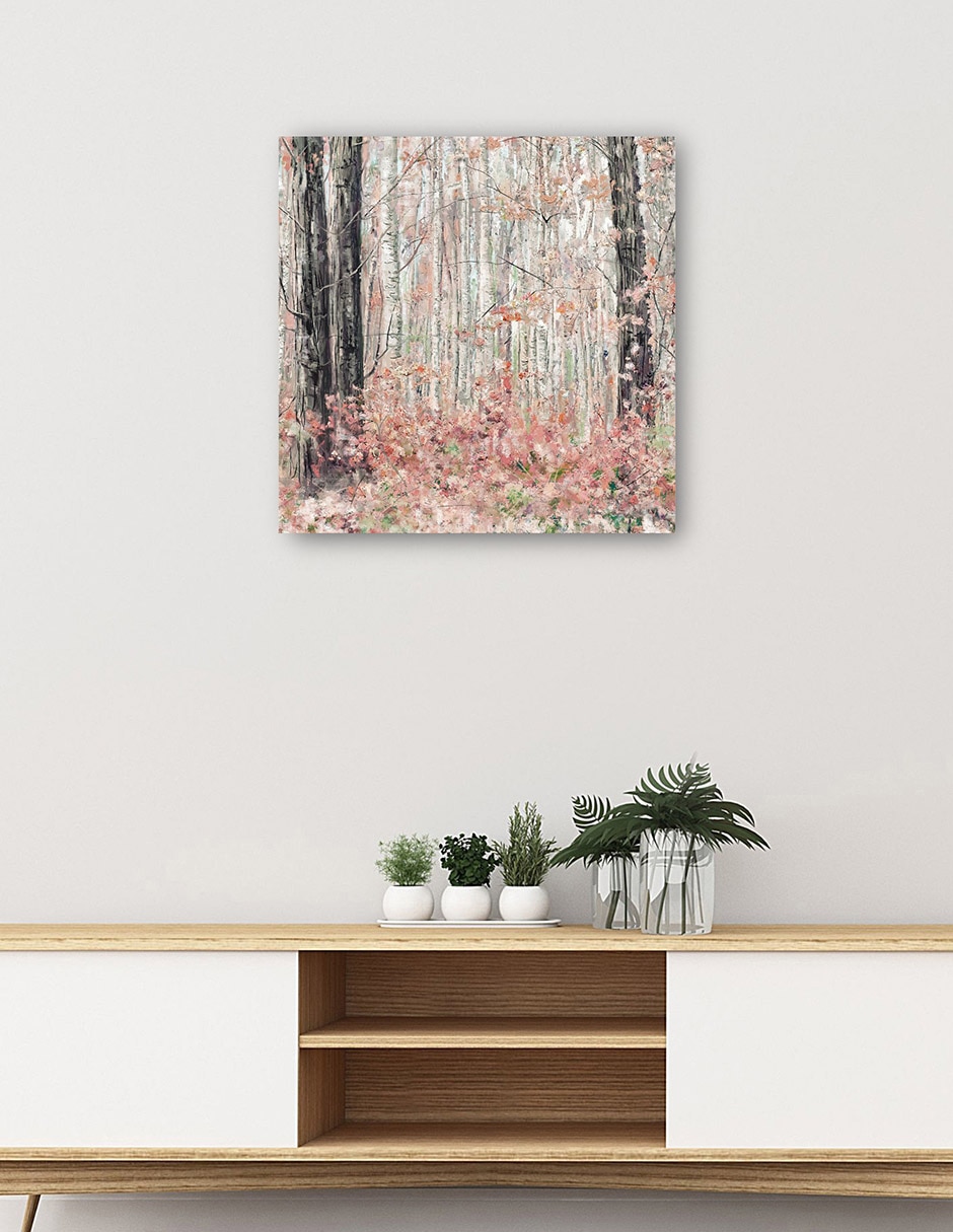 Cuadro decorativo Coral Arbolado Impresión En Lienzo técnica mixta Bosques 5