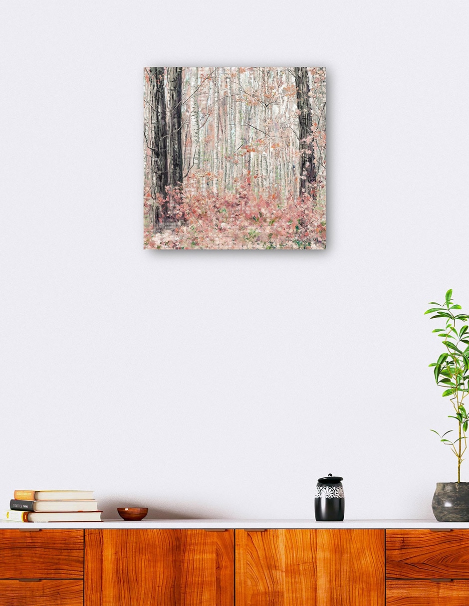 Cuadro decorativo Coral Arbolado Impresión En Lienzo técnica mixta Bosques 6