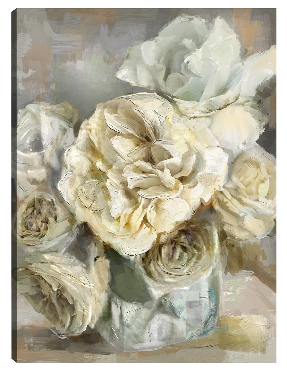 Cuadro decorativo Colección Cabaña I Impresión En Lienzo técnica mixta Arreglo Floral