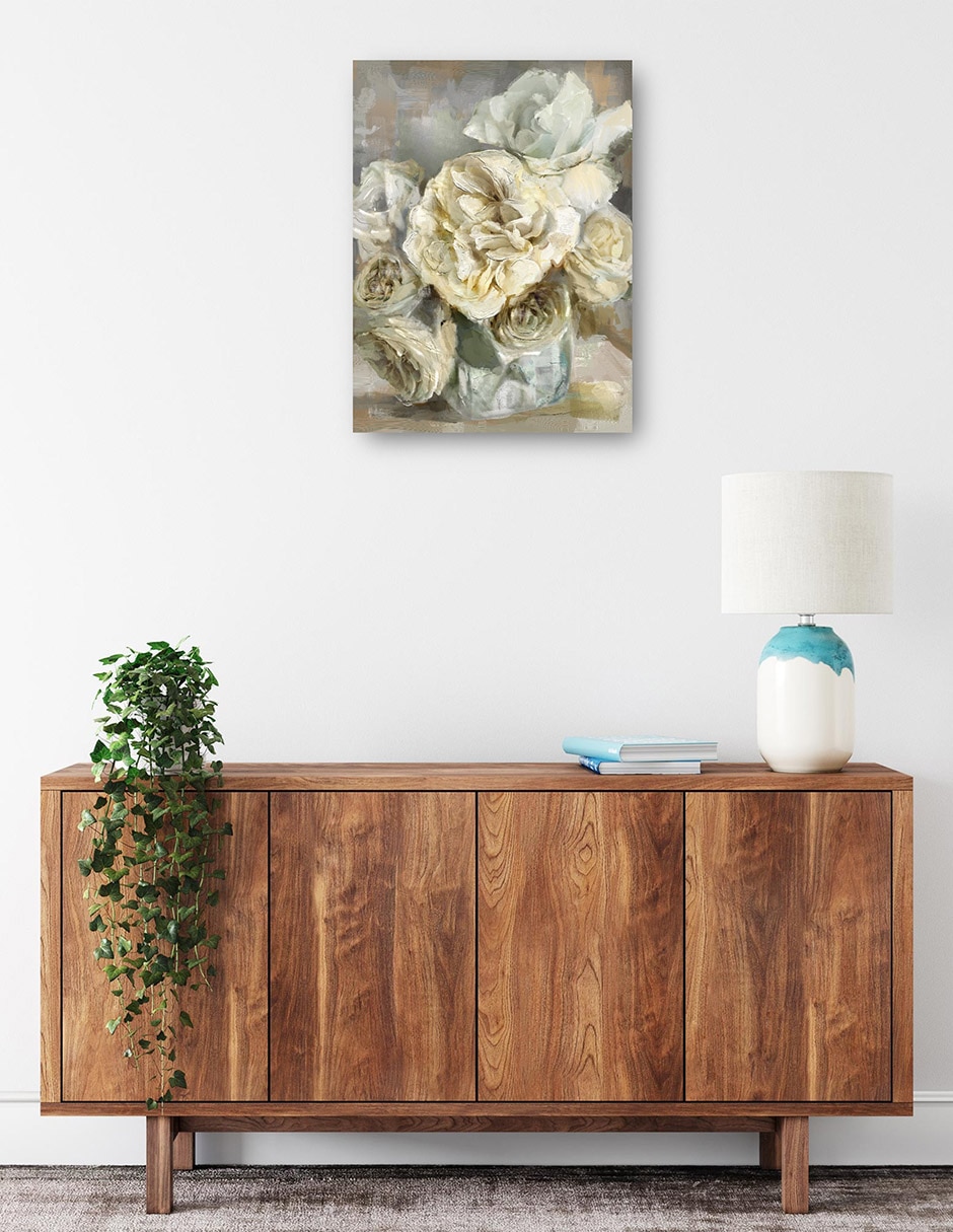 Cuadro decorativo Colección Cabaña I Impresión En Lienzo técnica mixta Arreglo Floral 2