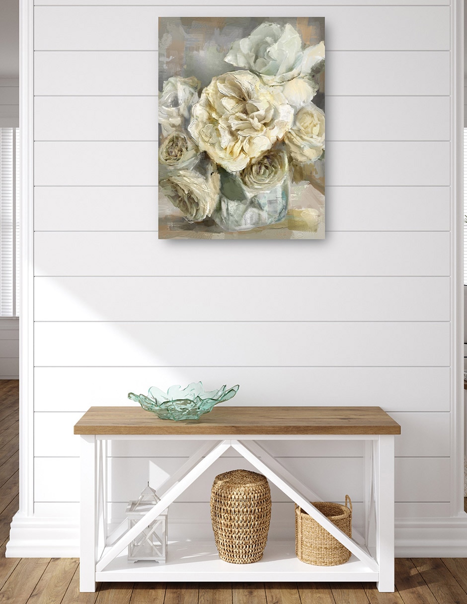 Cuadro decorativo Colección Cabaña I Impresión En Lienzo técnica mixta Arreglo Floral 4