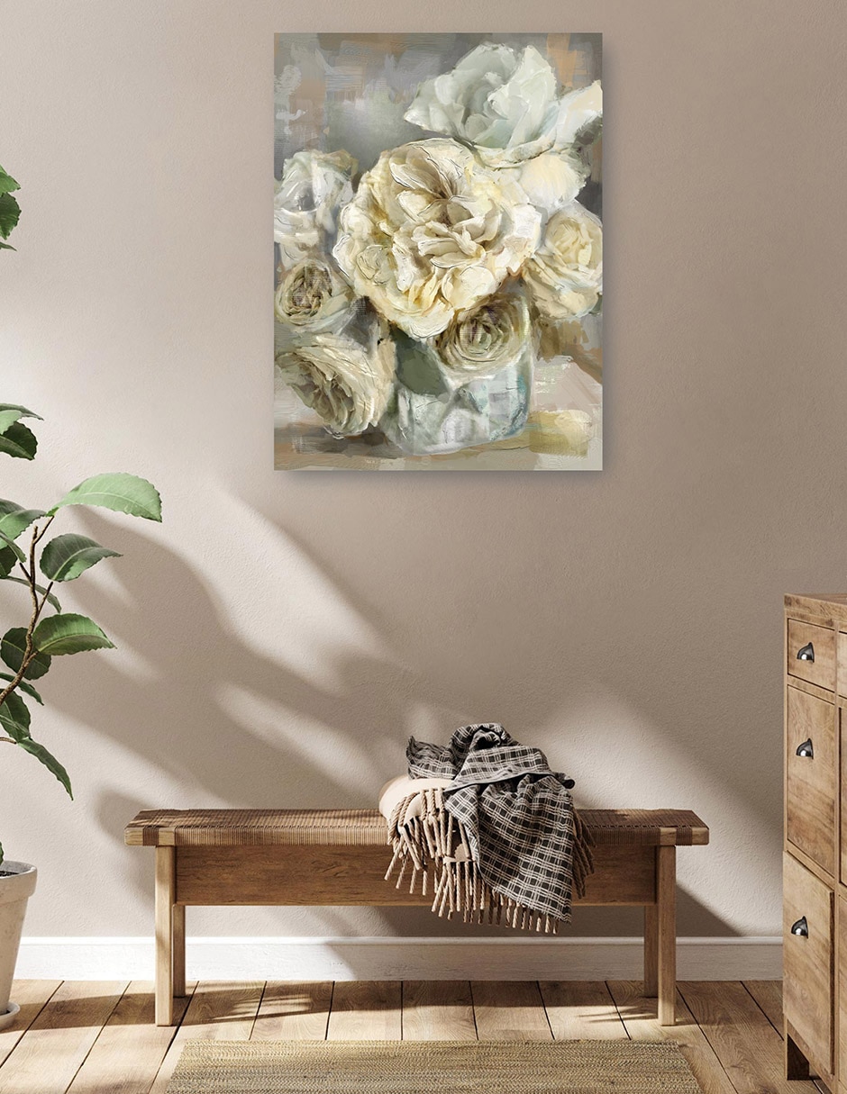 Cuadro decorativo Colección Cabaña I Impresión En Lienzo técnica mixta Arreglo Floral 5
