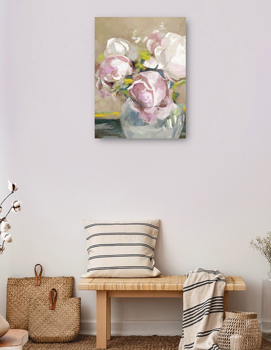 Cuadro decorativo Cloe Impresión En Lienzo técnica mixta Floreros 3