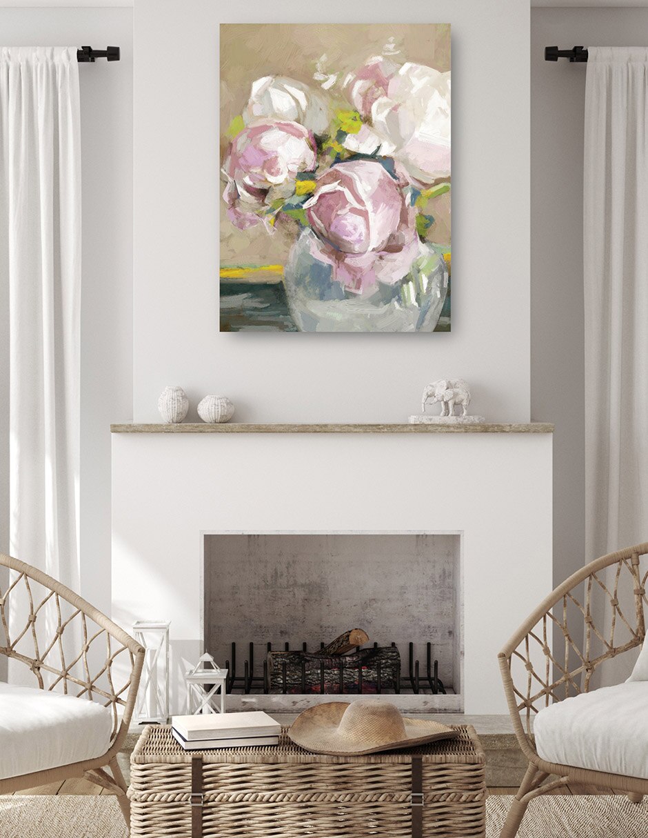 Cuadro decorativo Cloe Impresión En Lienzo técnica mixta Floreros 4