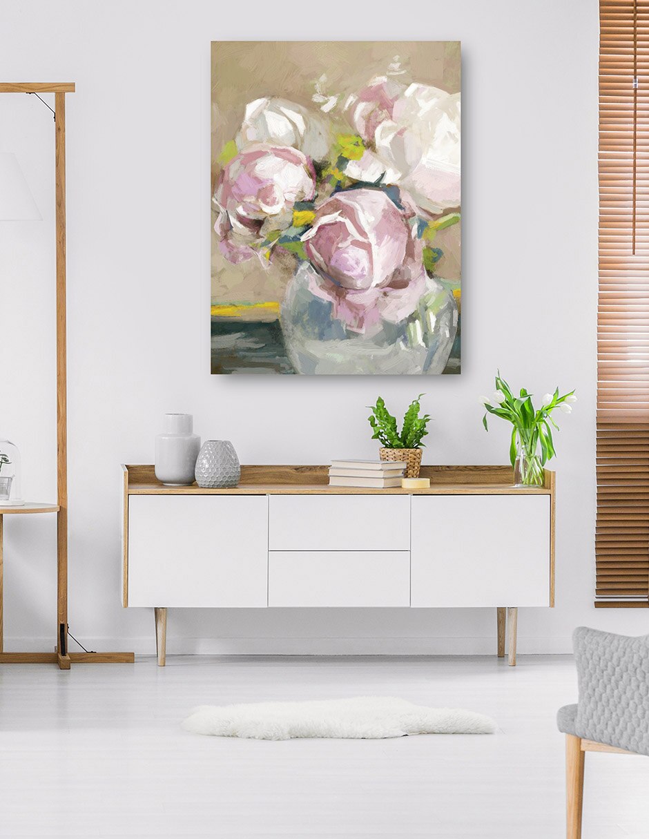 Cuadro decorativo Cloe Impresión En Lienzo técnica mixta Floreros 6