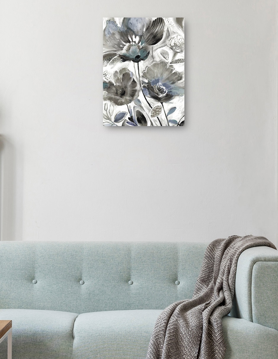 Cuadro decorativo Cobrizos I Azul Impresión En Lienzo técnica mixta Floración 2