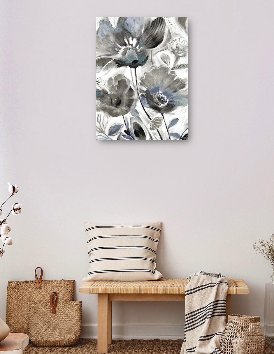 Cuadro decorativo Cobrizos I Azul Impresión En Lienzo técnica mixta Floración 3