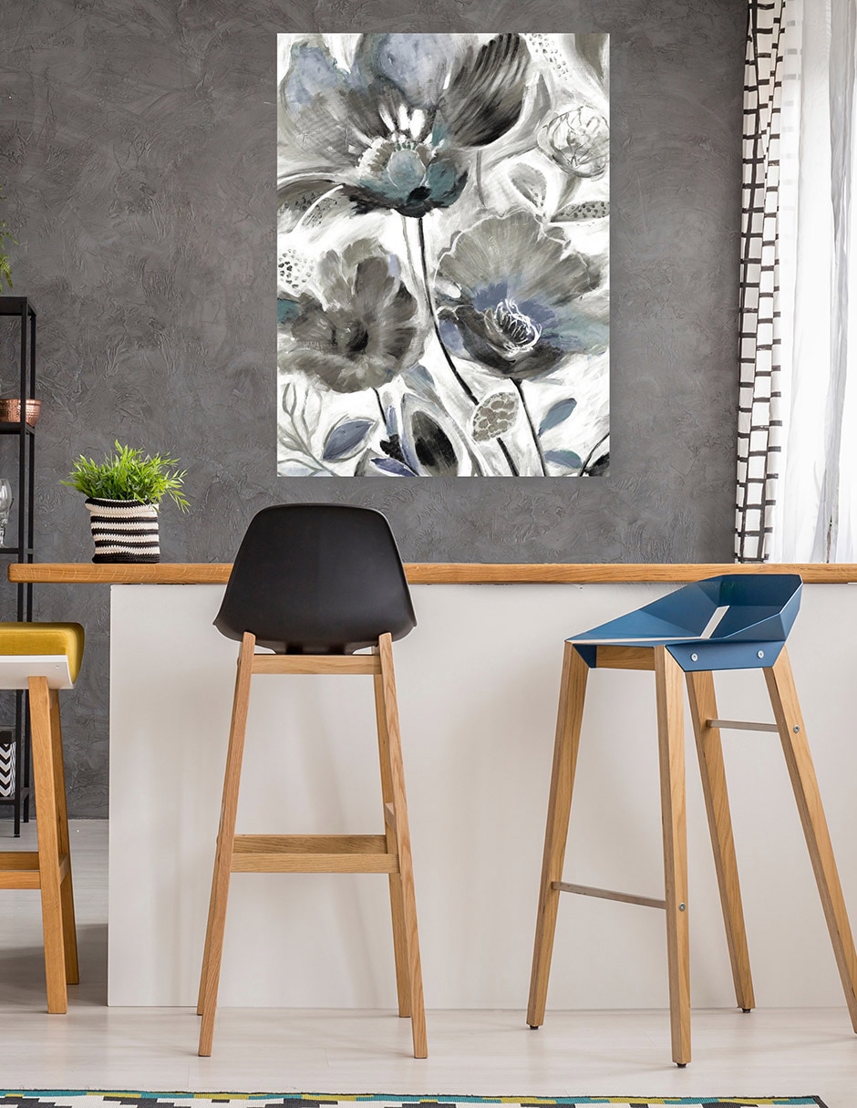 Cuadro decorativo Cobrizos I Azul Impresión En Lienzo técnica mixta Floración 5