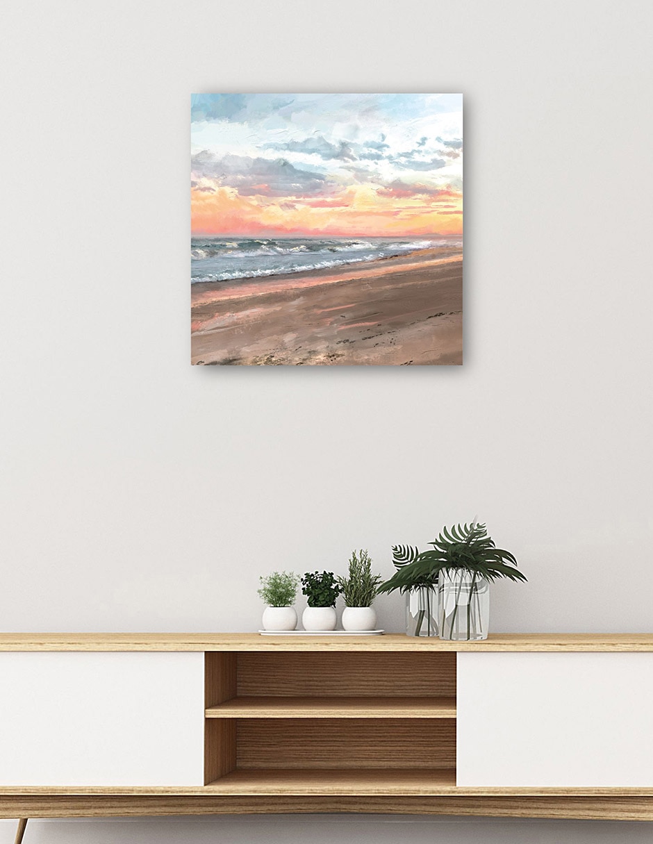 Cuadro decorativo Cielo Mandarina Impresión En Lienzo técnica mixta Playas 5
