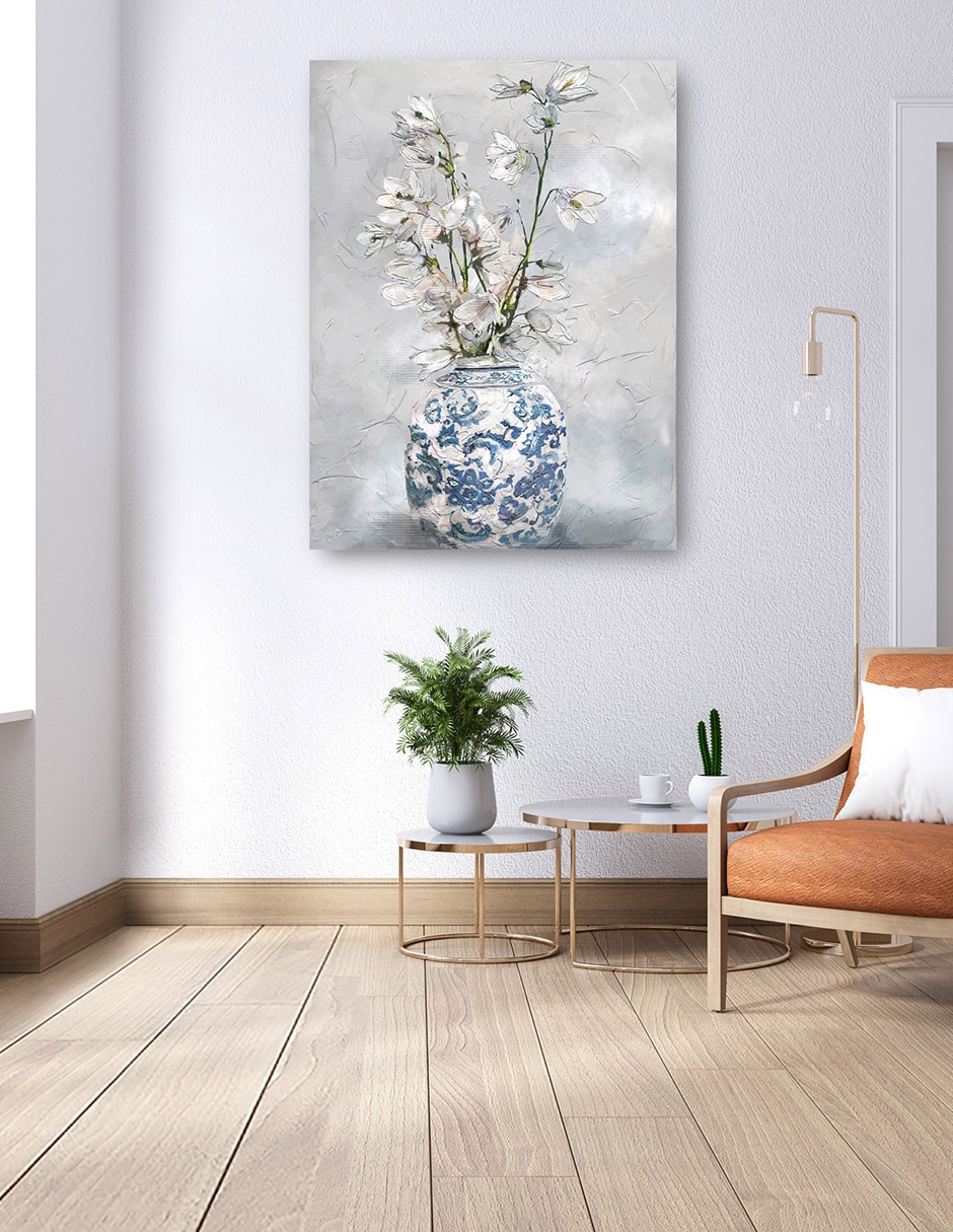 Cuadro decorativo Chinoiserie Ii Impresión En Lienzo técnica mixta Floreros 6