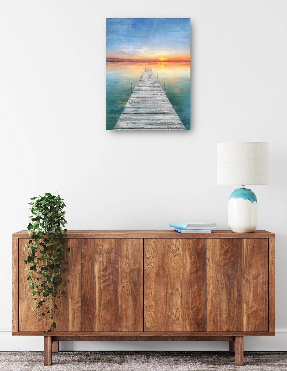 Cuadro decorativo Cielo De La Tarde Impresión En Lienzo técnica mixta Muelles 2
