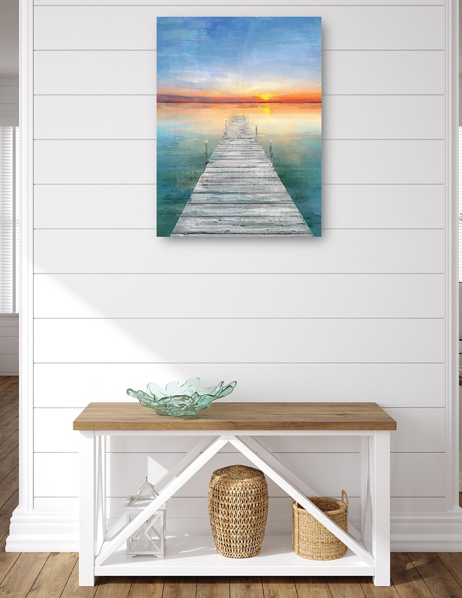 Cuadro decorativo Cielo De La Tarde Impresión En Lienzo técnica mixta Muelles 4