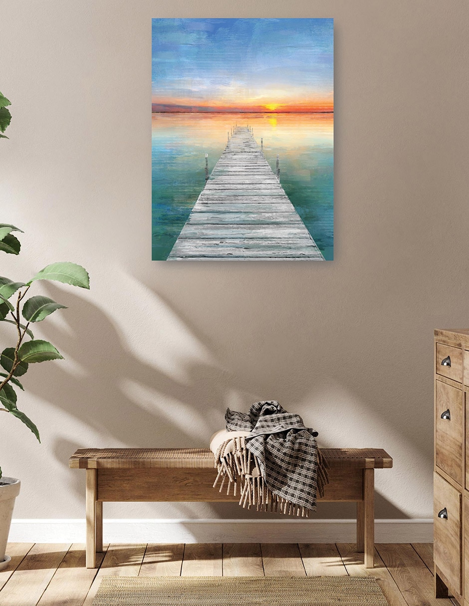 Cuadro decorativo Cielo De La Tarde Impresión En Lienzo técnica mixta Muelles 5