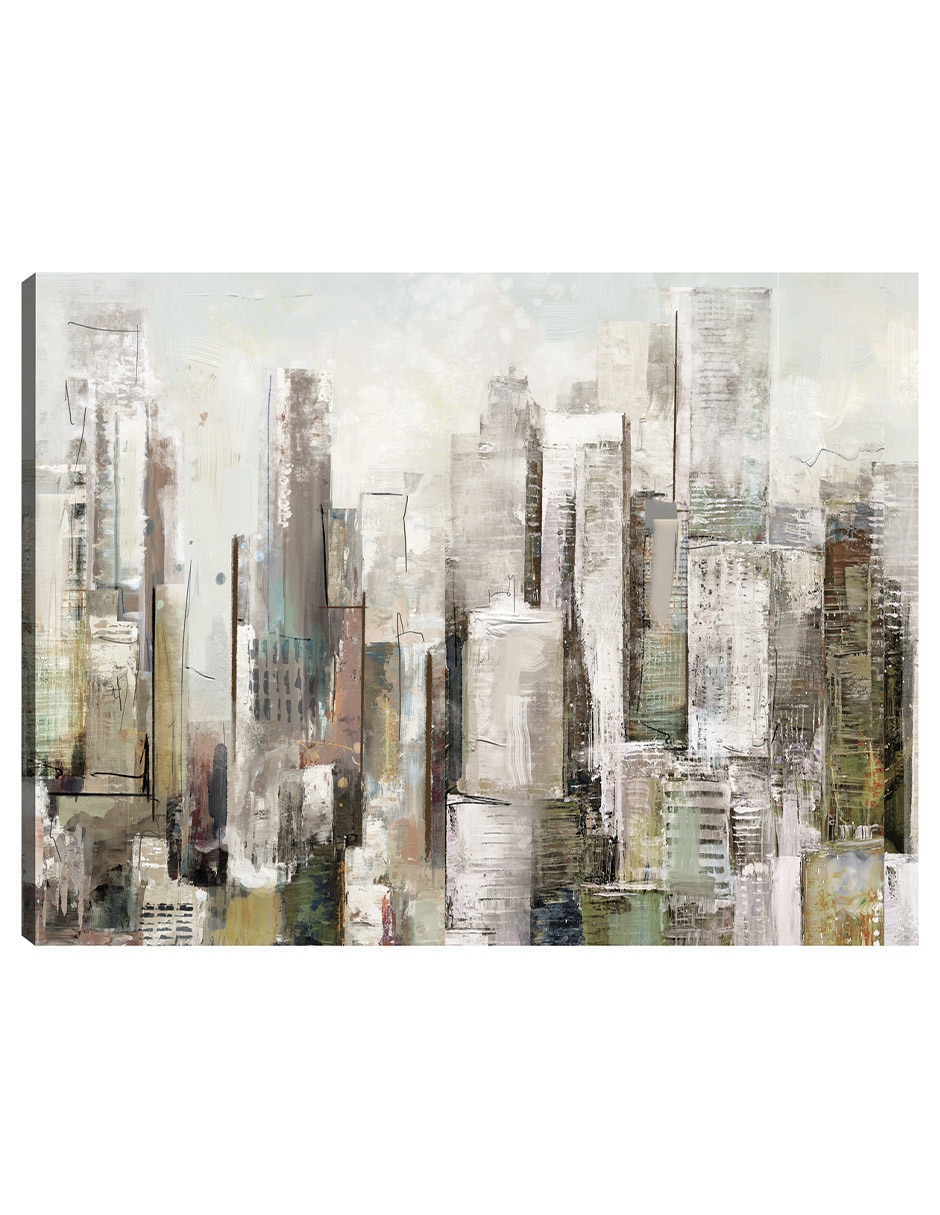 Cuadro decorativo Ciudad Chic Impresión En Lienzo técnica mixta Edificios