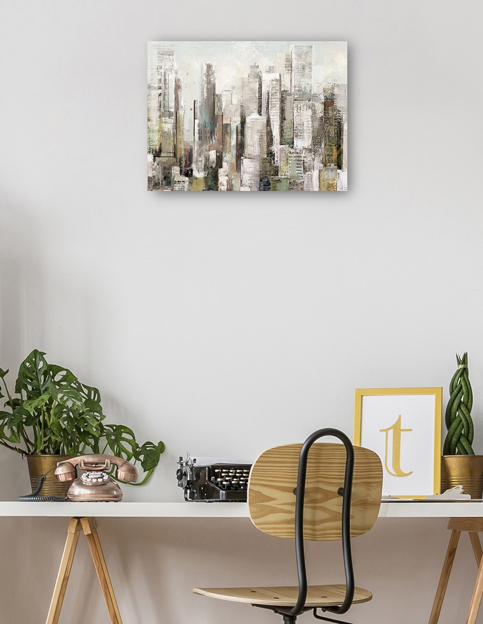 Cuadro decorativo Ciudad Chic Impresión En Lienzo técnica mixta Edificios 3