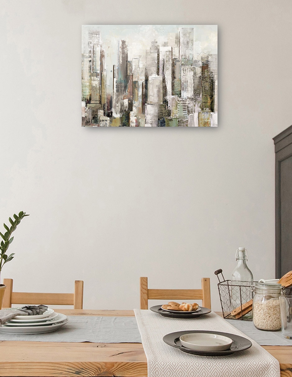 Cuadro decorativo Ciudad Chic Impresión En Lienzo técnica mixta Edificios 4