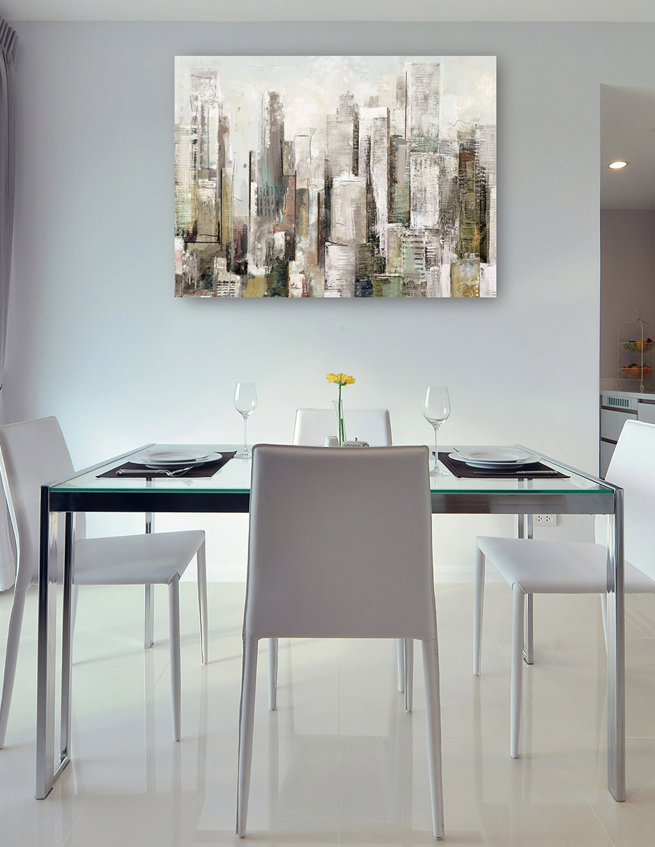 Cuadro decorativo Ciudad Chic Impresión En Lienzo técnica mixta Edificios 6