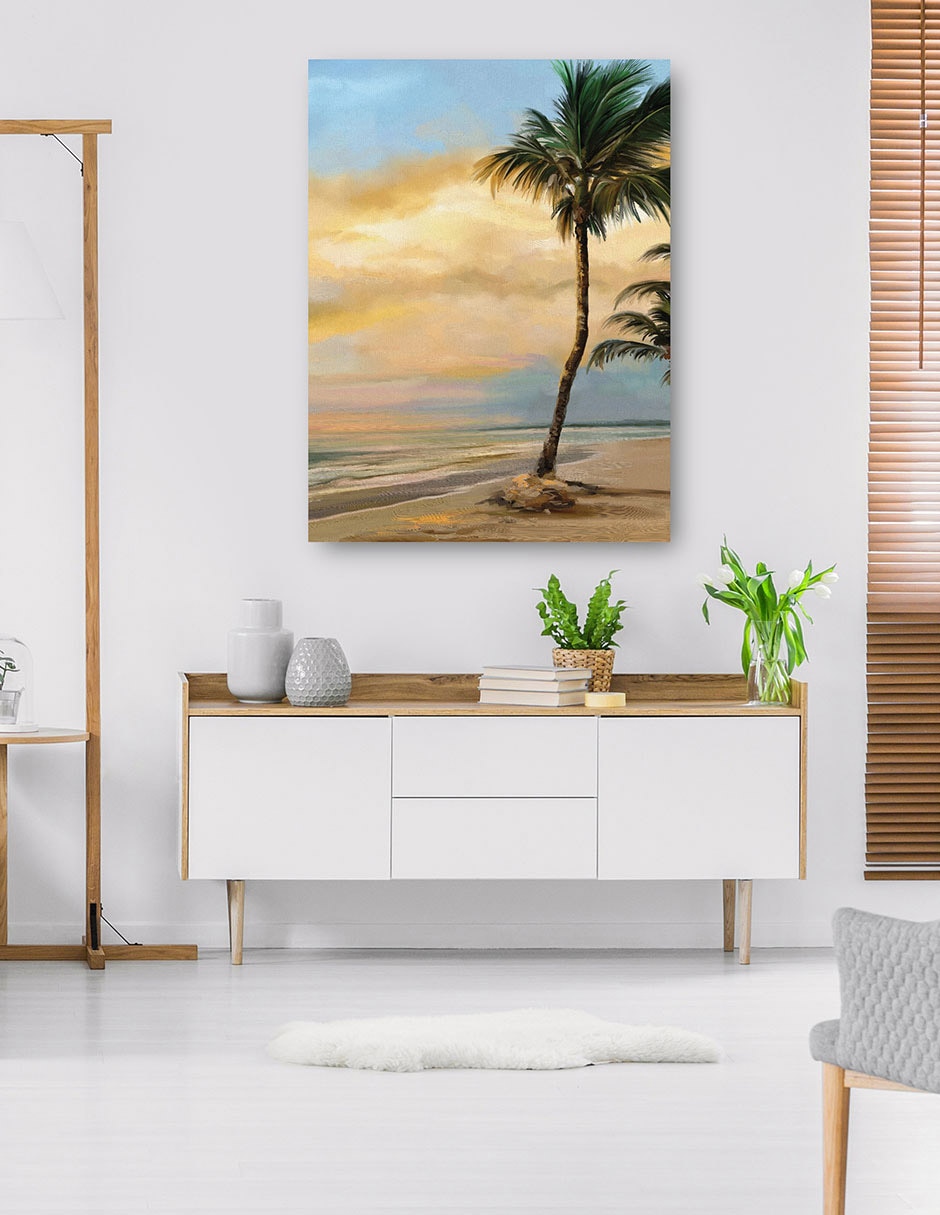 Cuadro decorativo Cosecha Tropical Del Amanecer Impresión En Lienzo técnica mixta Playas 4