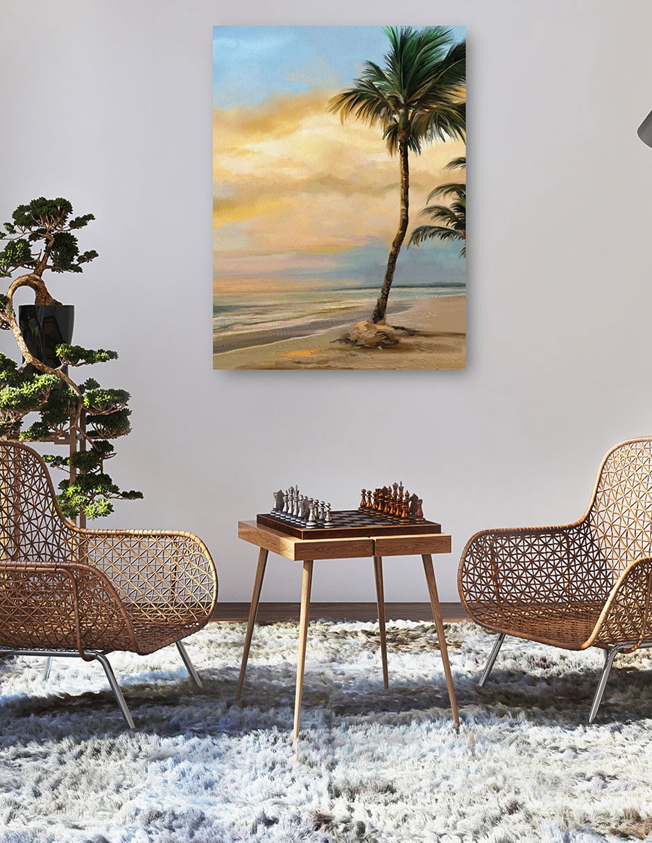Cuadro decorativo Cosecha Tropical Del Amanecer Impresión En Lienzo técnica mixta Playas 5
