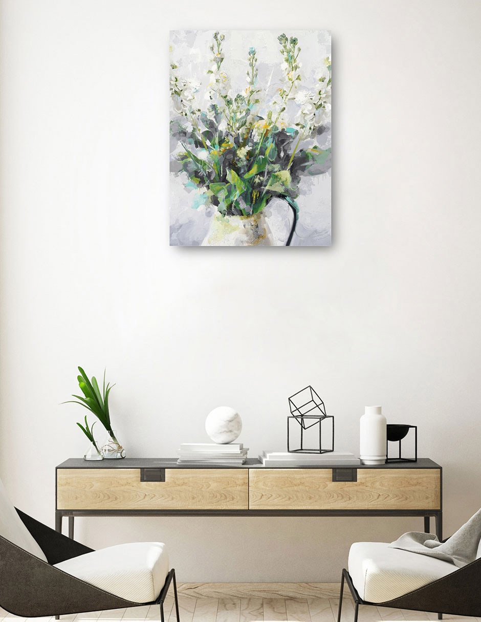 Cuadro decorativo Del Jardín De Melanie Impresión En Lienzo técnica mixta Floreros 3
