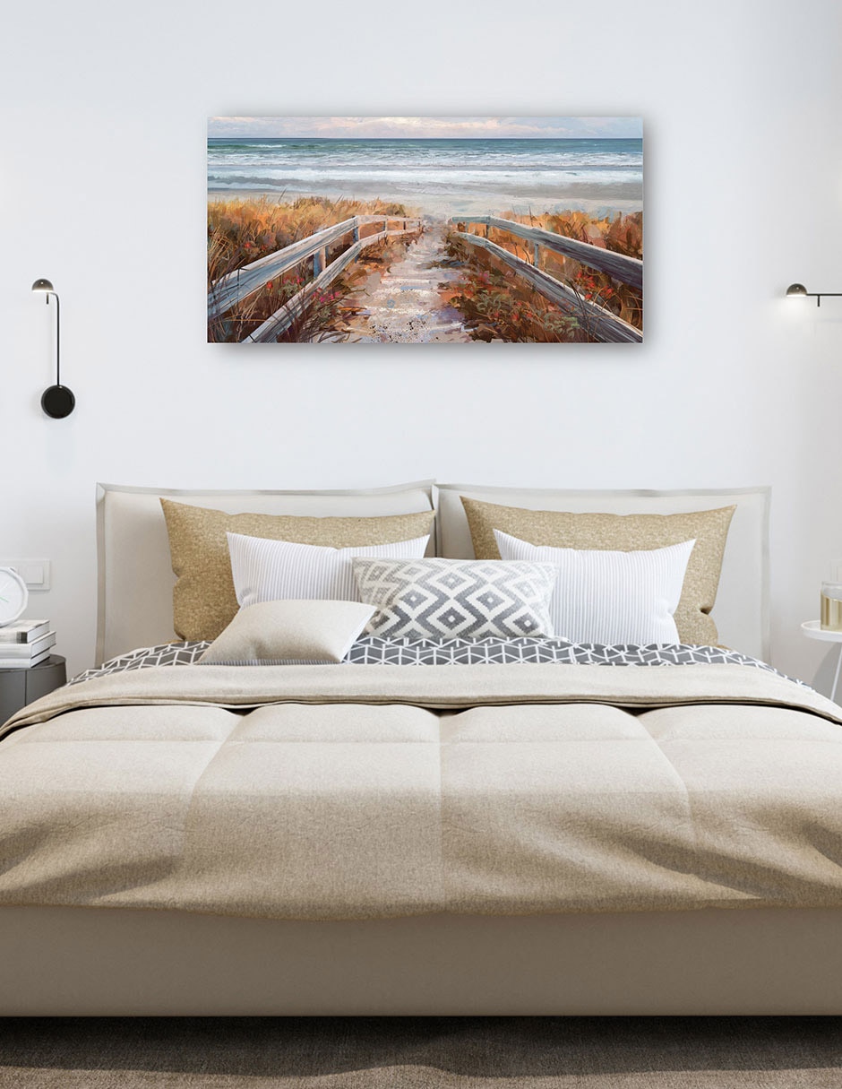 Cuadro decorativo Cruce De Dunas Impresión En Lienzo técnica mixta Playas 4