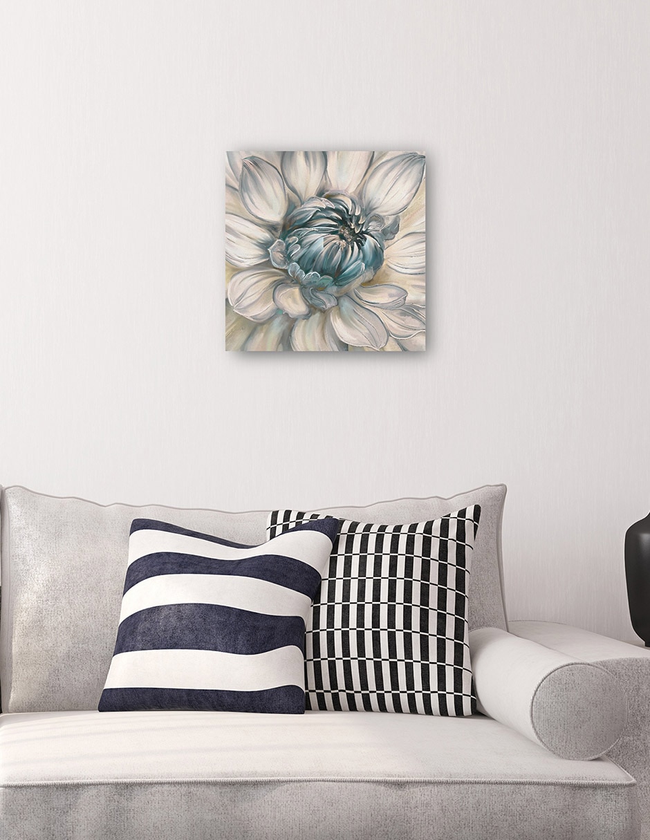 Cuadro decorativo Dalia Diurna Ii Azul Impresión En Lienzo técnica mixta Floración 6