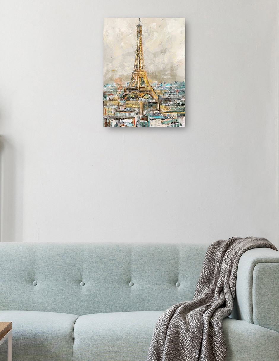 Cuadro decorativo Cuando En Paris Impresión En Lienzo técnica mixta Arquitectura 2