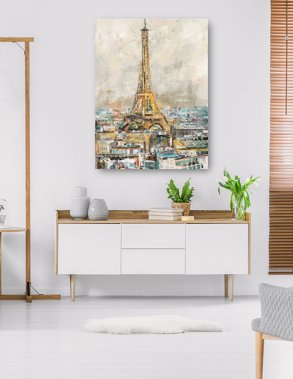 Cuadro decorativo Cuando En Paris Impresión En Lienzo técnica mixta Arquitectura 6
