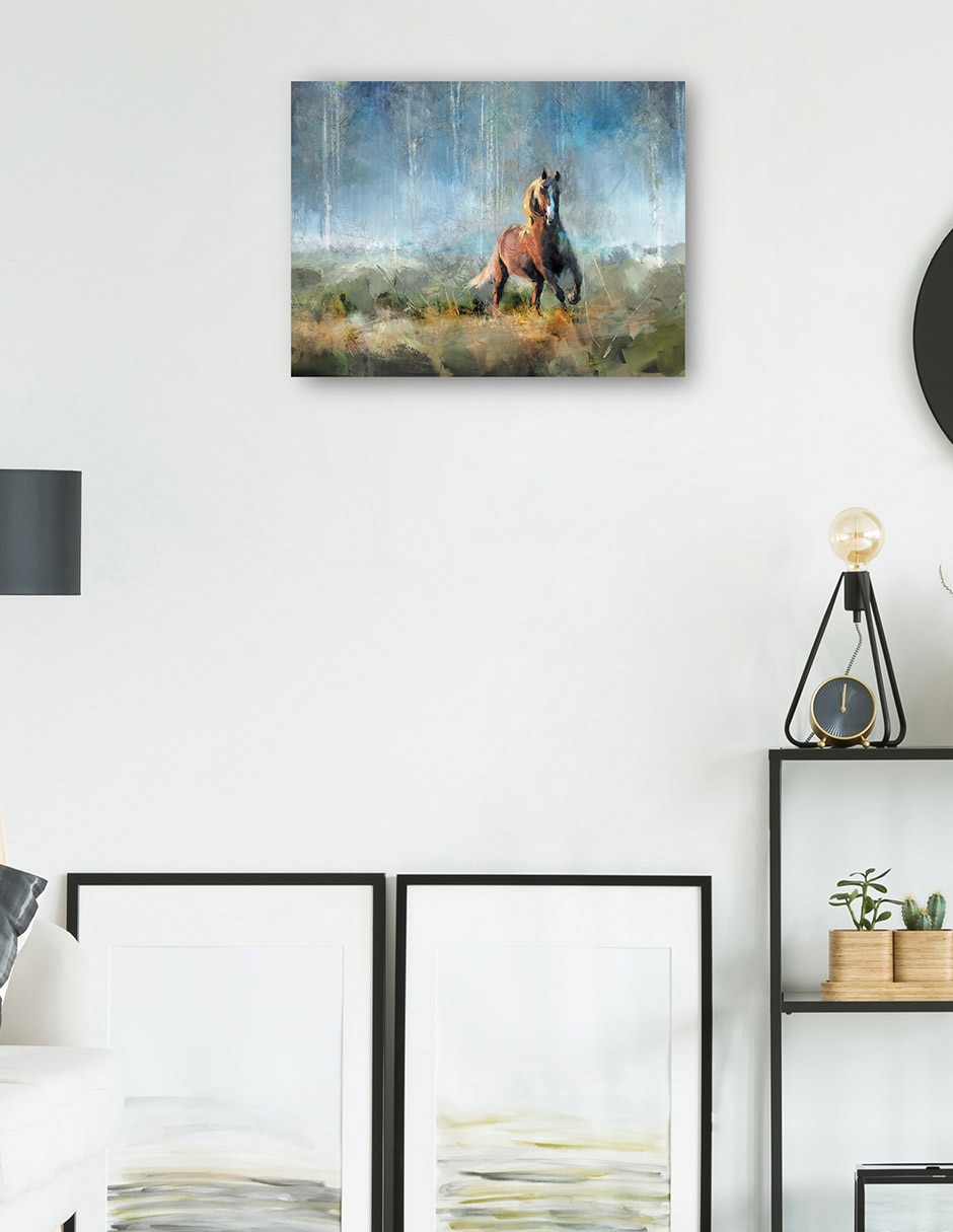 Cuadro decorativo Corriendo Libre Impresión En Lienzo técnica mixta Vida Silvestre 3