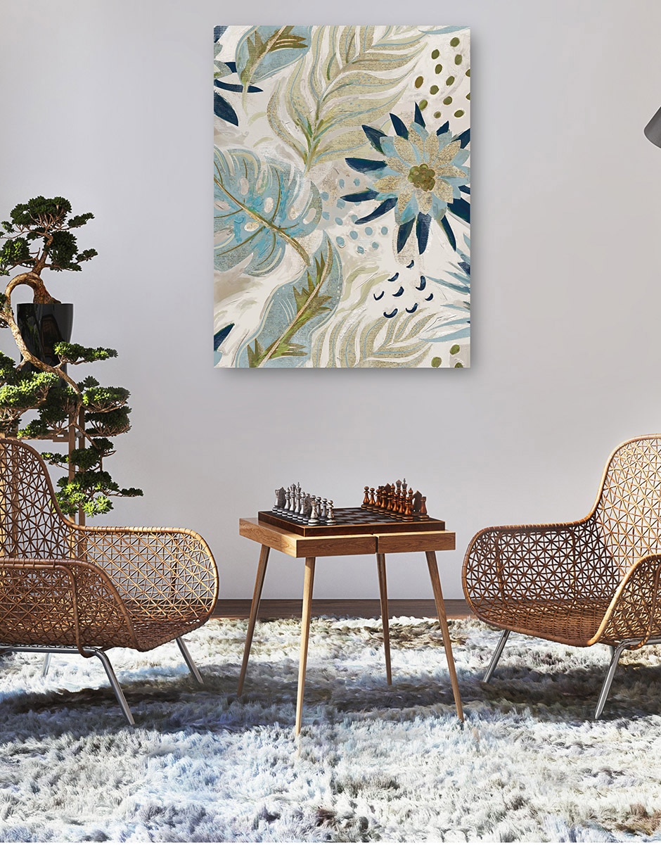 Cuadro decorativo Danza Tropical I Impresión En Lienzo técnica mixta Floración 5