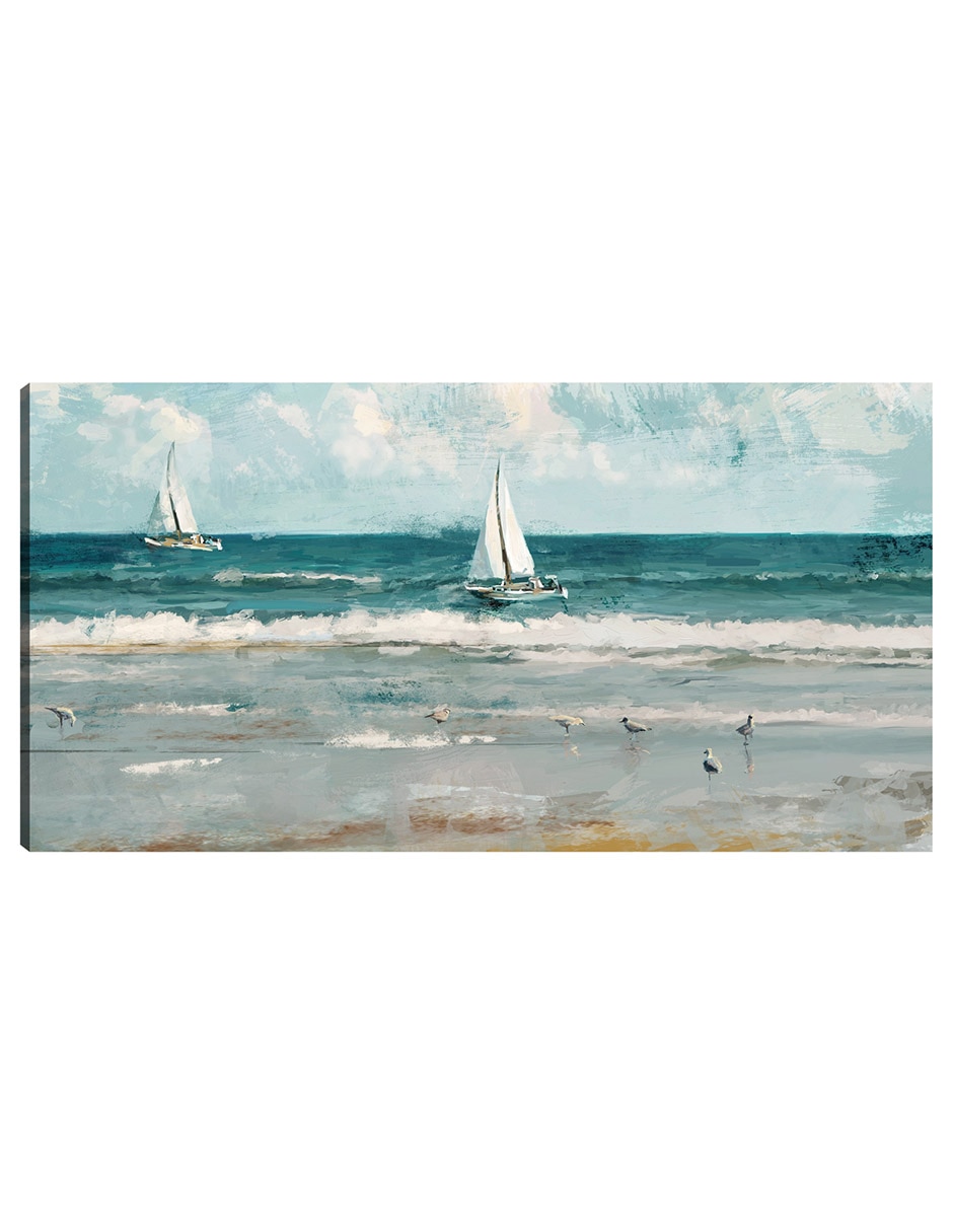 Cuadro decorativo Ajuste Del Panel De Vela Ii Impresión En Lienzo técnica mixta Navegación