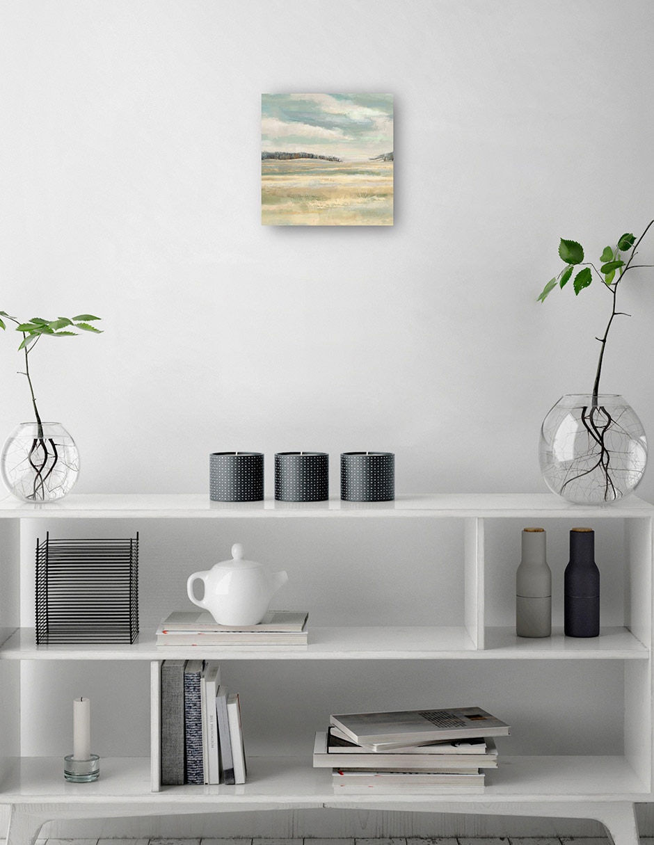 Cuadro decorativo Amanecer Dorado Impresión En Lienzo técnica mixta Caminos 2