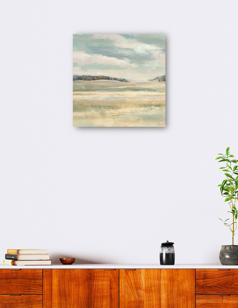 Cuadro decorativo Amanecer Dorado Impresión En Lienzo técnica mixta Caminos 6
