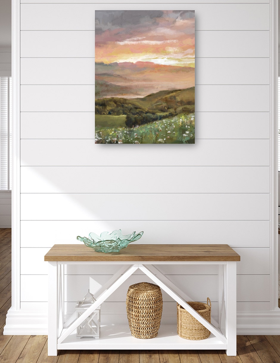 Cuadro decorativo Amanecer Ámbar Impresión En Lienzo técnica mixta Bosques 4