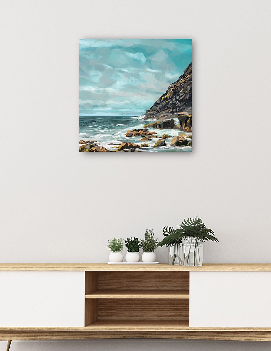 Cuadro decorativo Acantilados De La Costa Impresión En Lienzo técnica mixta Playas 5
