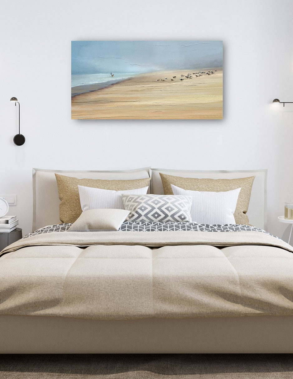 Cuadro decorativo Amanecer Costero Impresión En Lienzo técnica mixta Playas 6