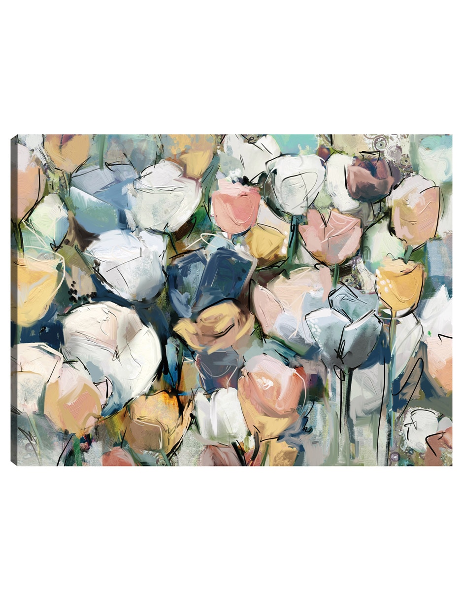 Cuadro decorativo Adoria Ii Impresión En Lienzo técnica mixta Arreglo Floral