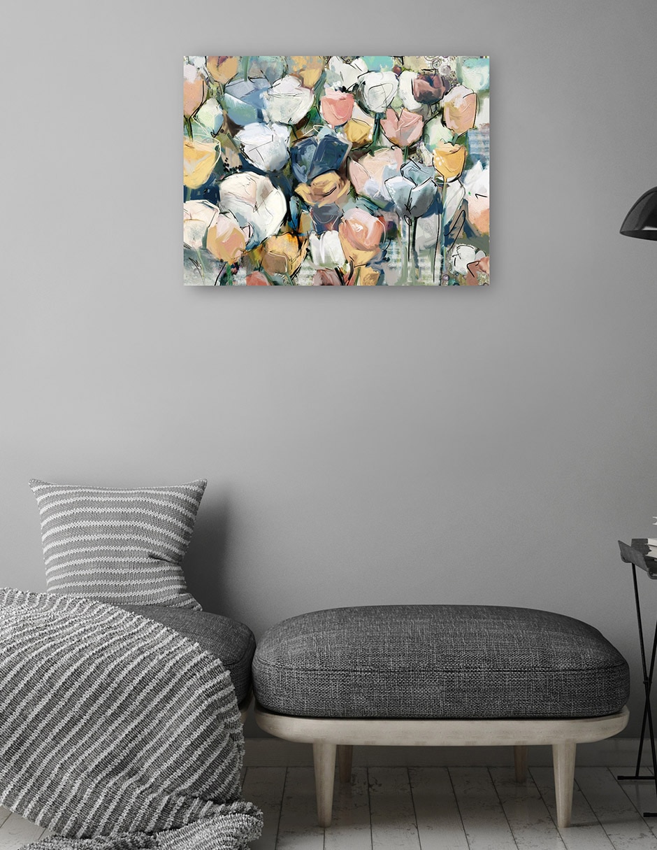 Cuadro decorativo Adoria Ii Impresión En Lienzo técnica mixta Arreglo Floral 4