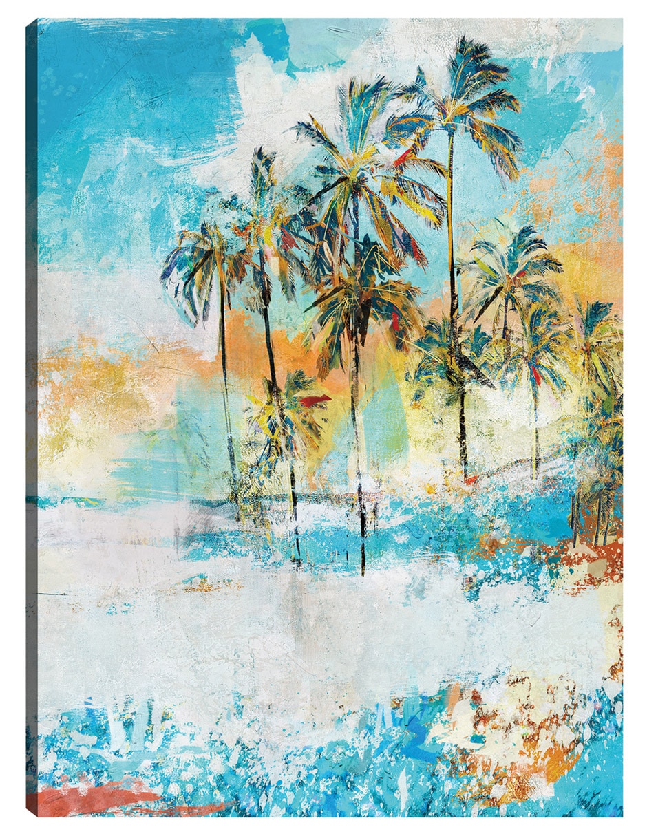 Cuadro decorativo Ambiente Tropical Impresión En Lienzo técnica mixta Costero