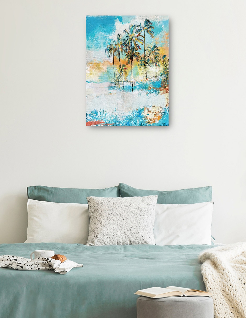 Cuadro decorativo Ambiente Tropical Impresión En Lienzo técnica mixta Costero 3