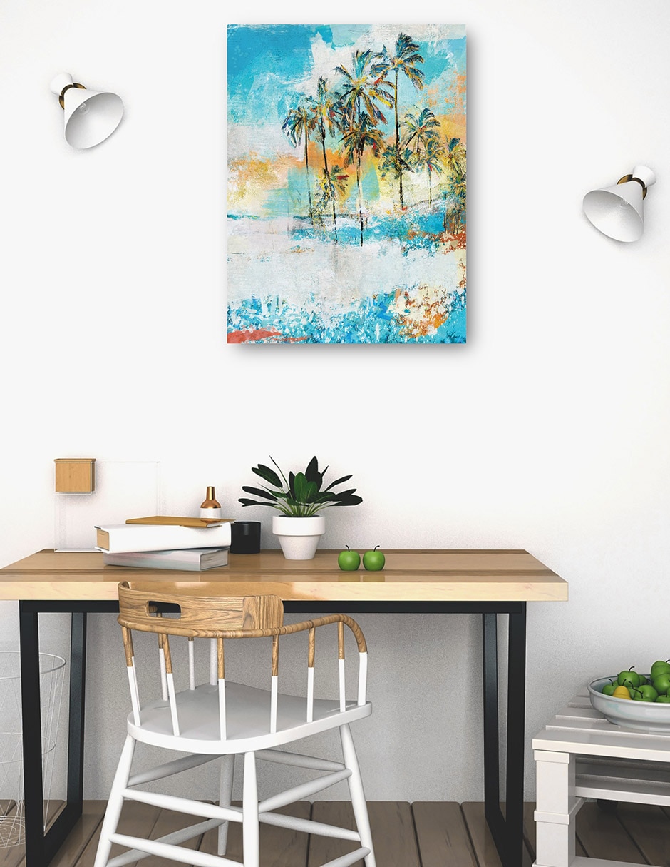 Cuadro decorativo Ambiente Tropical Impresión En Lienzo técnica mixta Costero 4